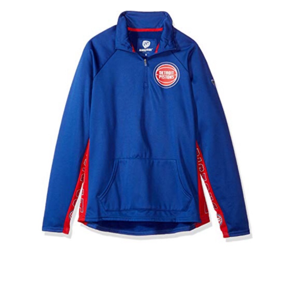 Detroit Pistons 1/4 Zip MVP Pullover NWT
